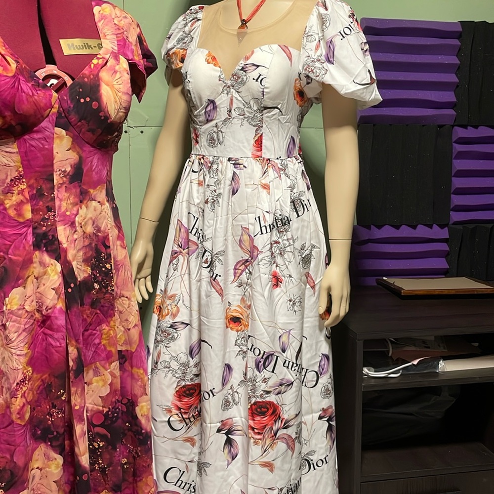 Padded maxi dress